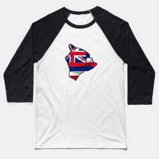 Big Island Hawaiian Flag Baseball T-Shirt